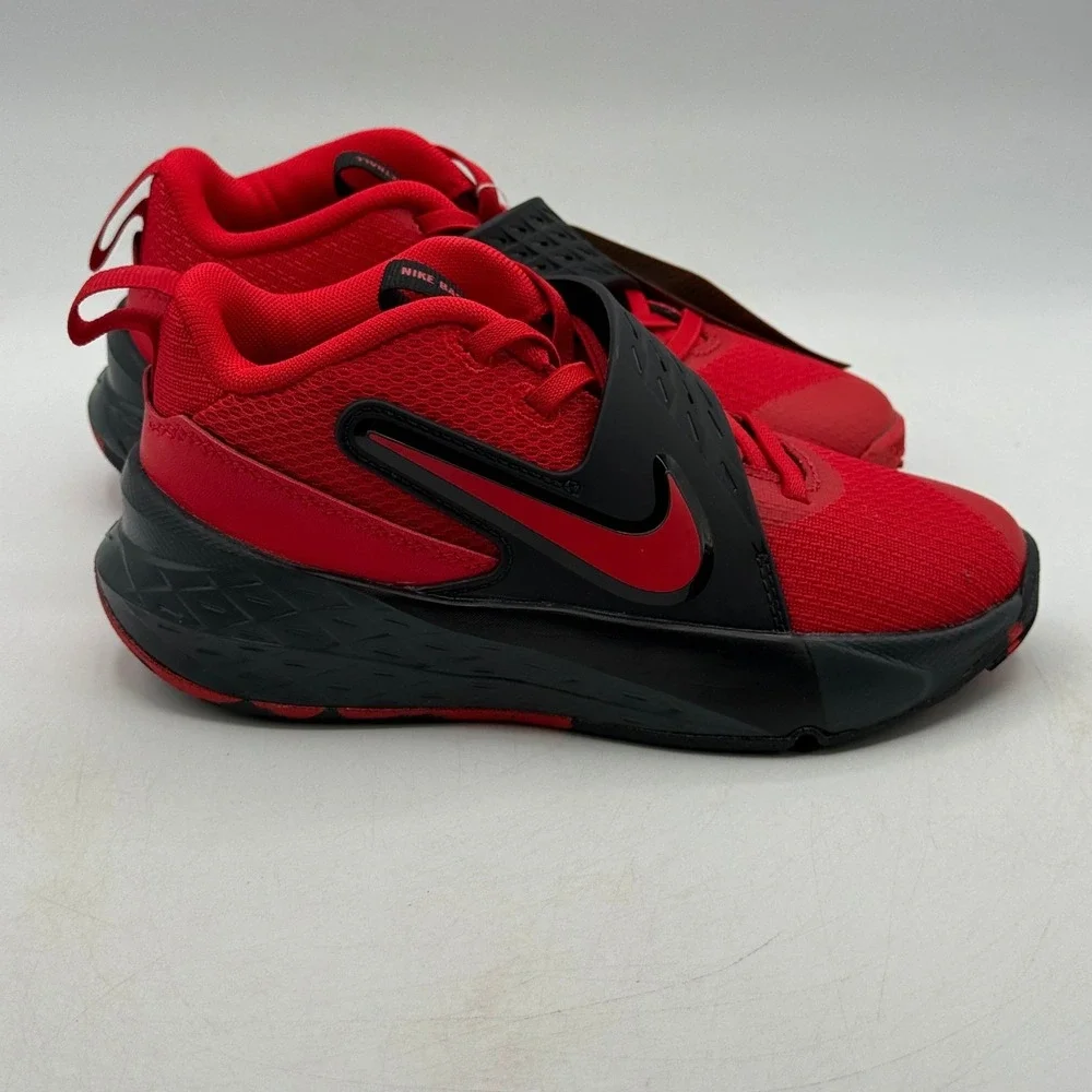 Nike Team Hustle D 12 Shoes Kids Size 13C Red Black Basketball HF6280 602